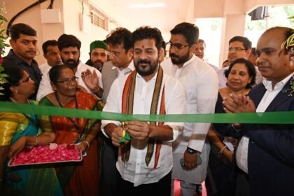 The ATC in Mallepally during inauguration with officials on stage.