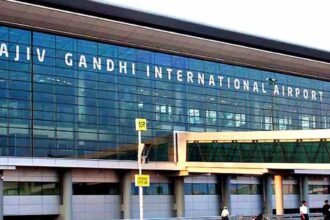 Rajiv Gandhi International Airport taxi stand