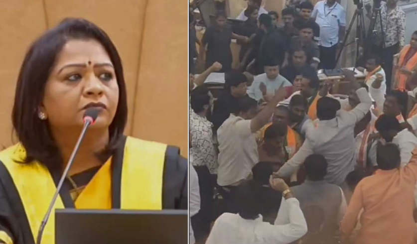 Heated Clash Between AIMIM and BJP Corporators at GHMC