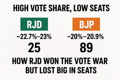 High Vote Share, Low Seats How RJD Outpaced BJP in Votes but Lost Big in Bihar