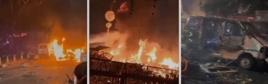 Powerful Blast Rocks Chandni Chowk Near Delhi’s Red Fort