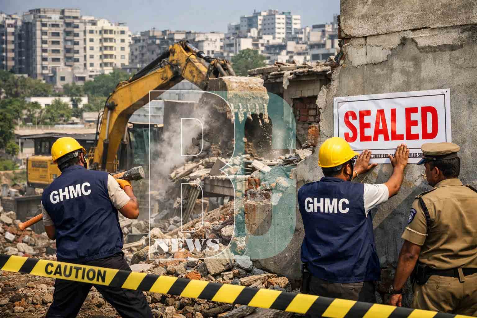 GHMC Intensifies Action Against Illegal Constructions in Hyderabad