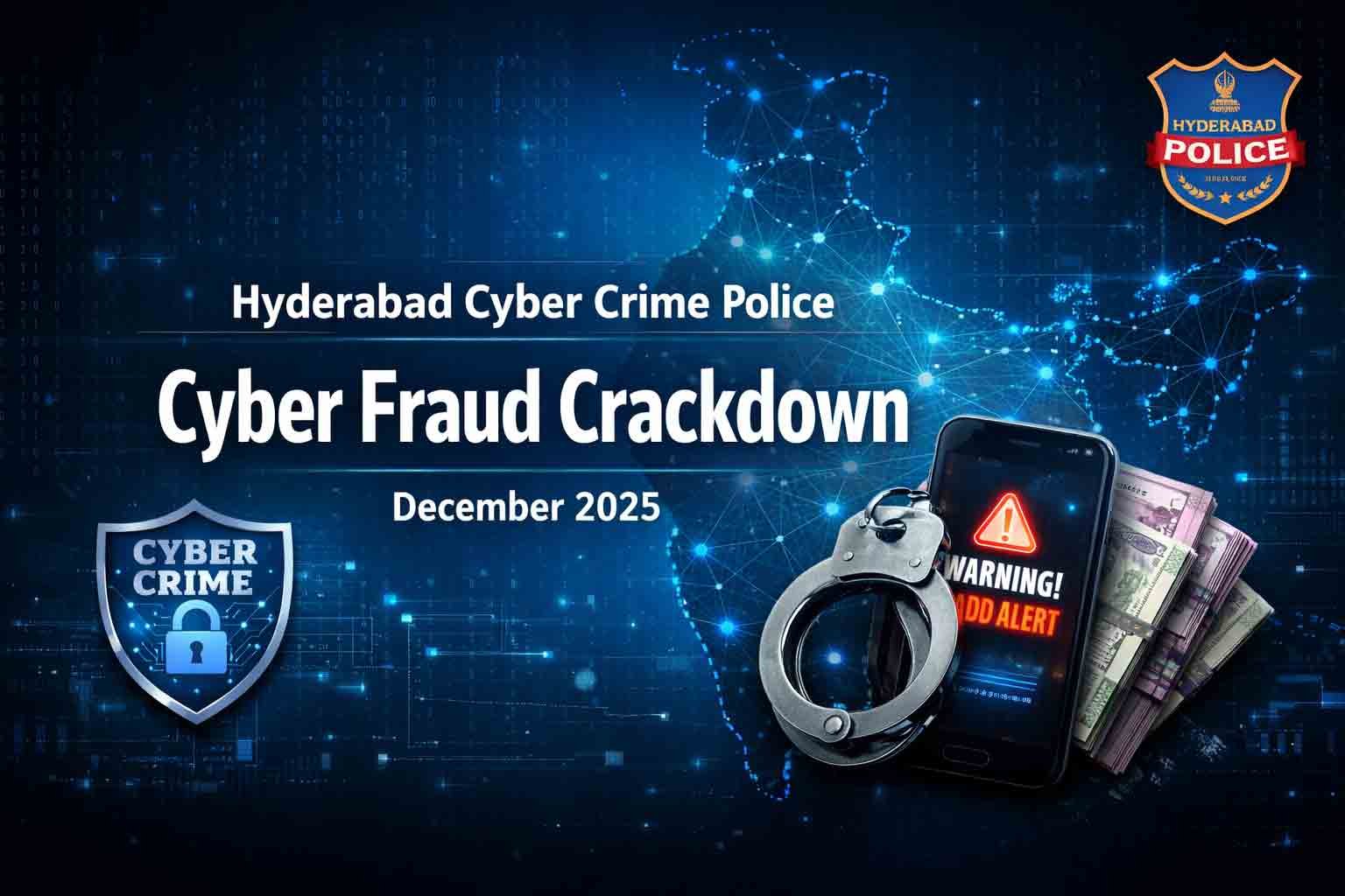 Hyderabad Cyber Crime Police Bust Nationwide Fraud Networks in December 2025