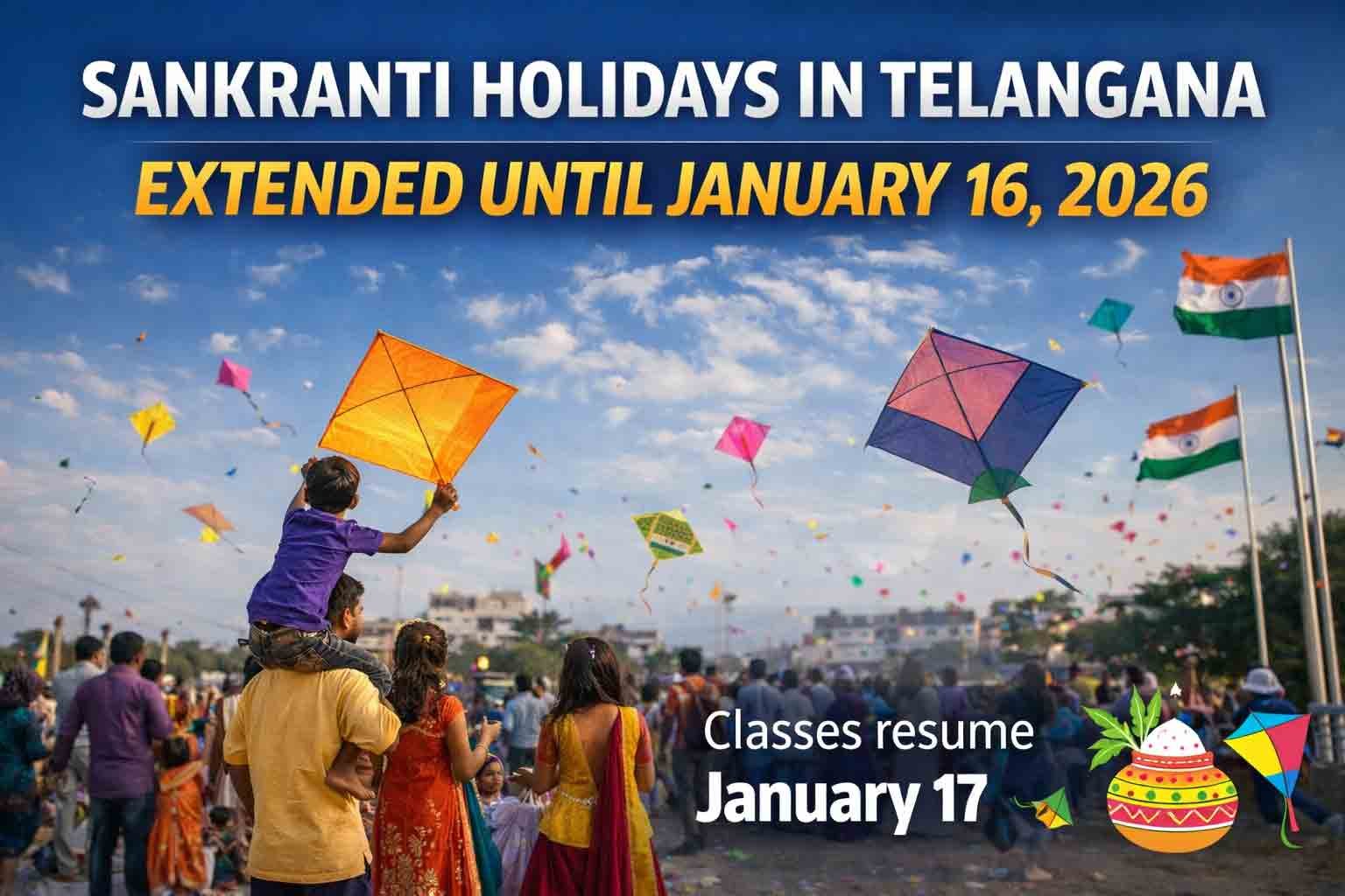 Telangana Extends Sankranti Holidays for Schools
