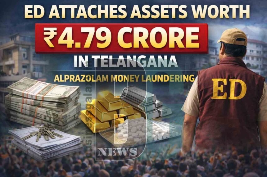 ED Attaches Properties Worth ₹4.79 Crore in Alprazolam Money Laundering Case
