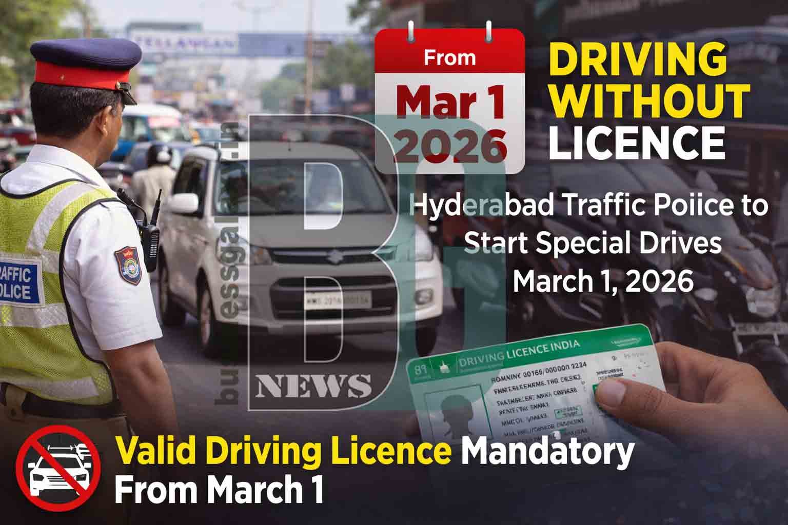 Hyderabad Traffic Police to Launch Special Drive Against Driving Without Licence