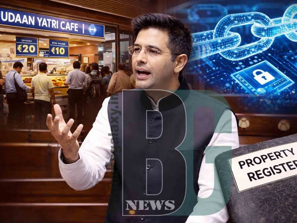 Raghav Chadha Pushes for Affordable Airport Food and Blockchain Property Records