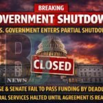 U.S. Government Enters Partial Shutdown After Funding Talks Fail