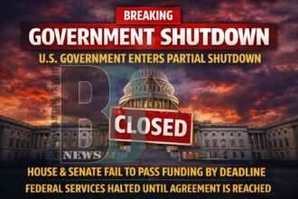 U.S. Government Enters Partial Shutdown After Funding Talks Fail
