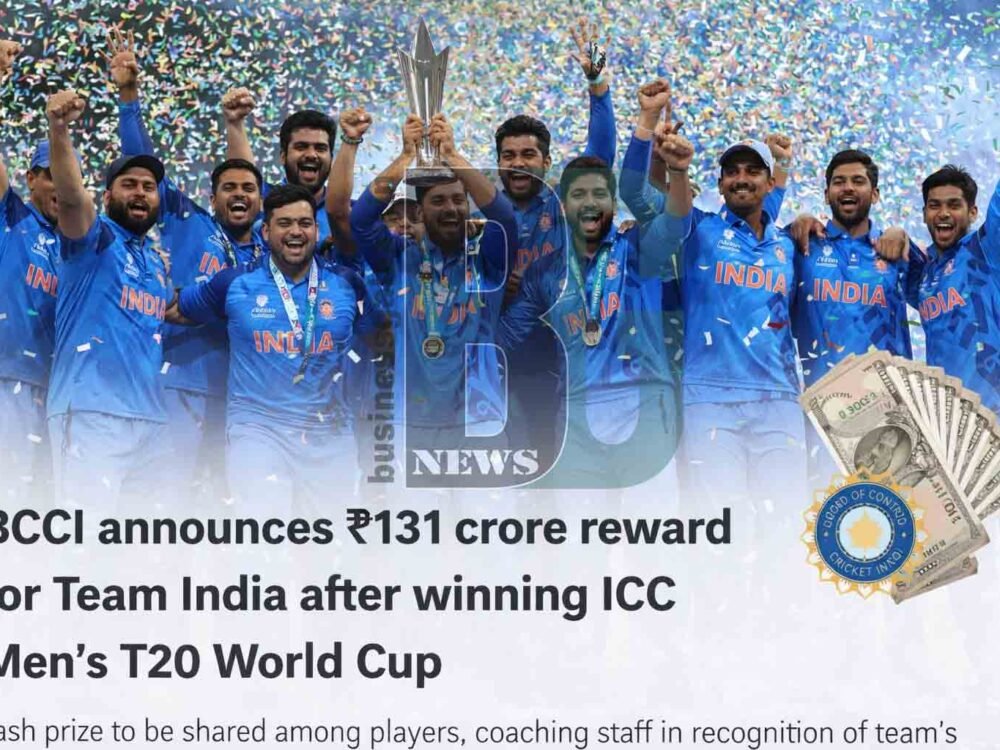 BCCI Announces ₹131 Crore Reward for Team India