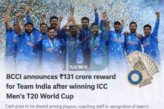 BCCI Announces ₹131 Crore Reward for Team India