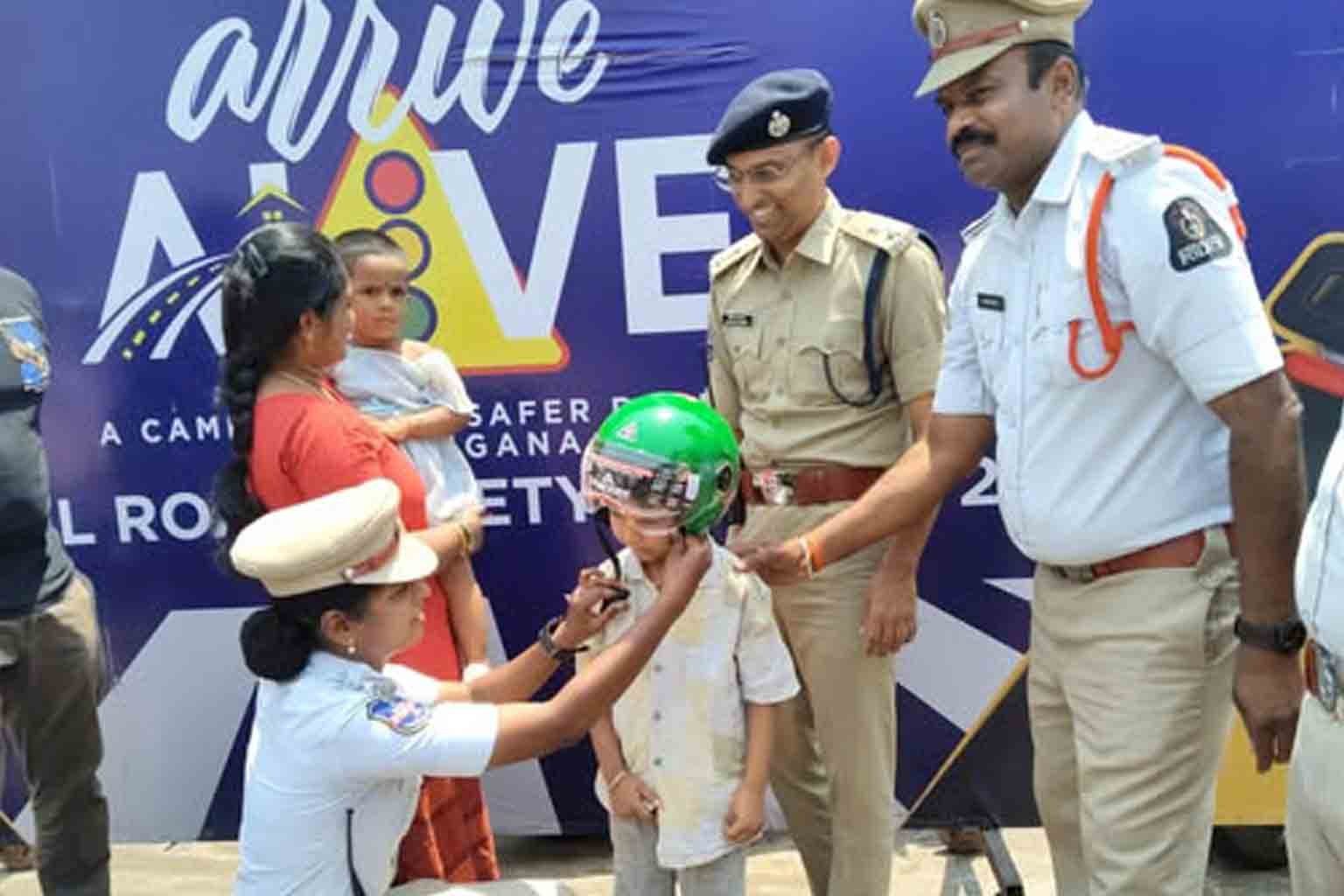 Hyderabad traffic police Arrive Alive Drive