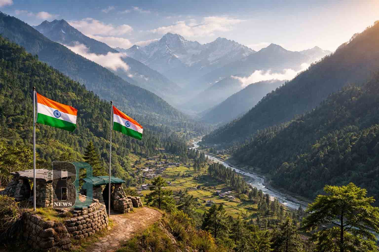 Morning at the border outpost