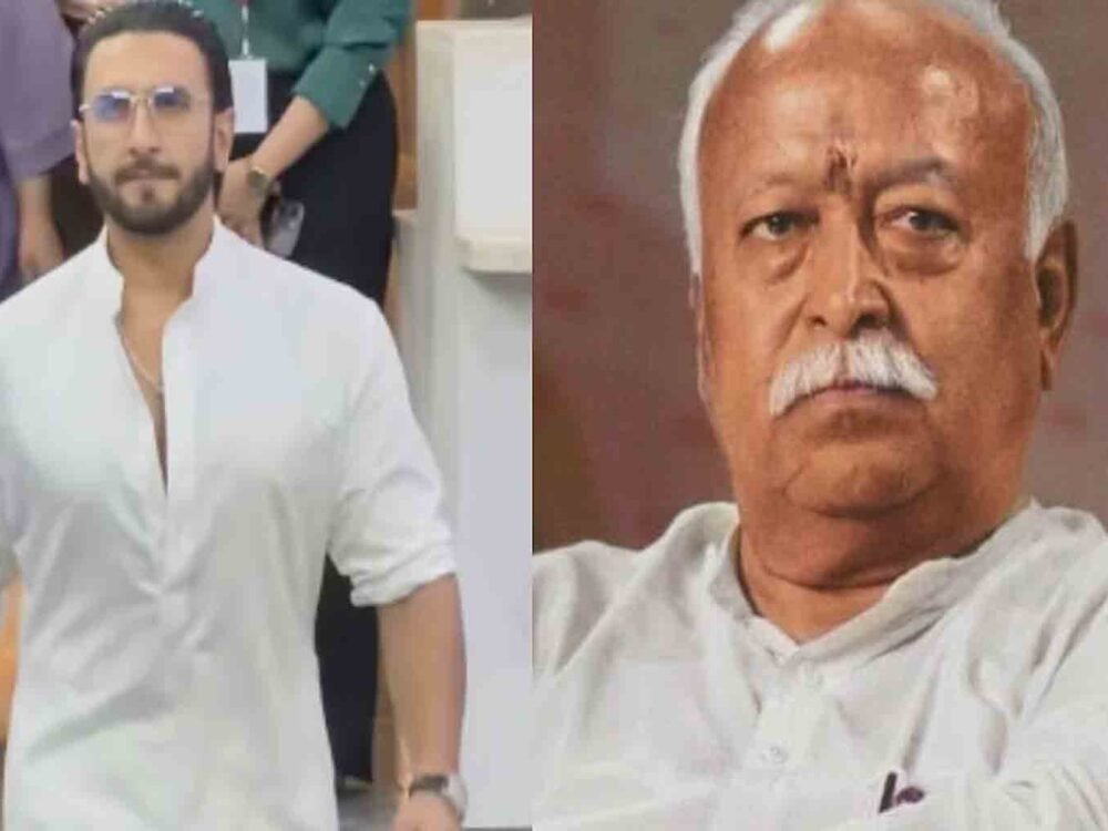 Ranveer Singh and Mohan Bhagwat