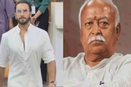 Ranveer Singh and Mohan Bhagwat