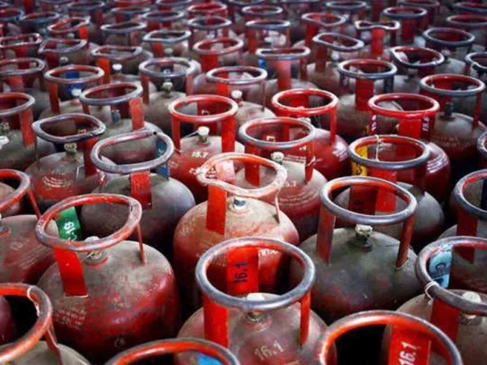 Warehouse filled with LPG cylinders