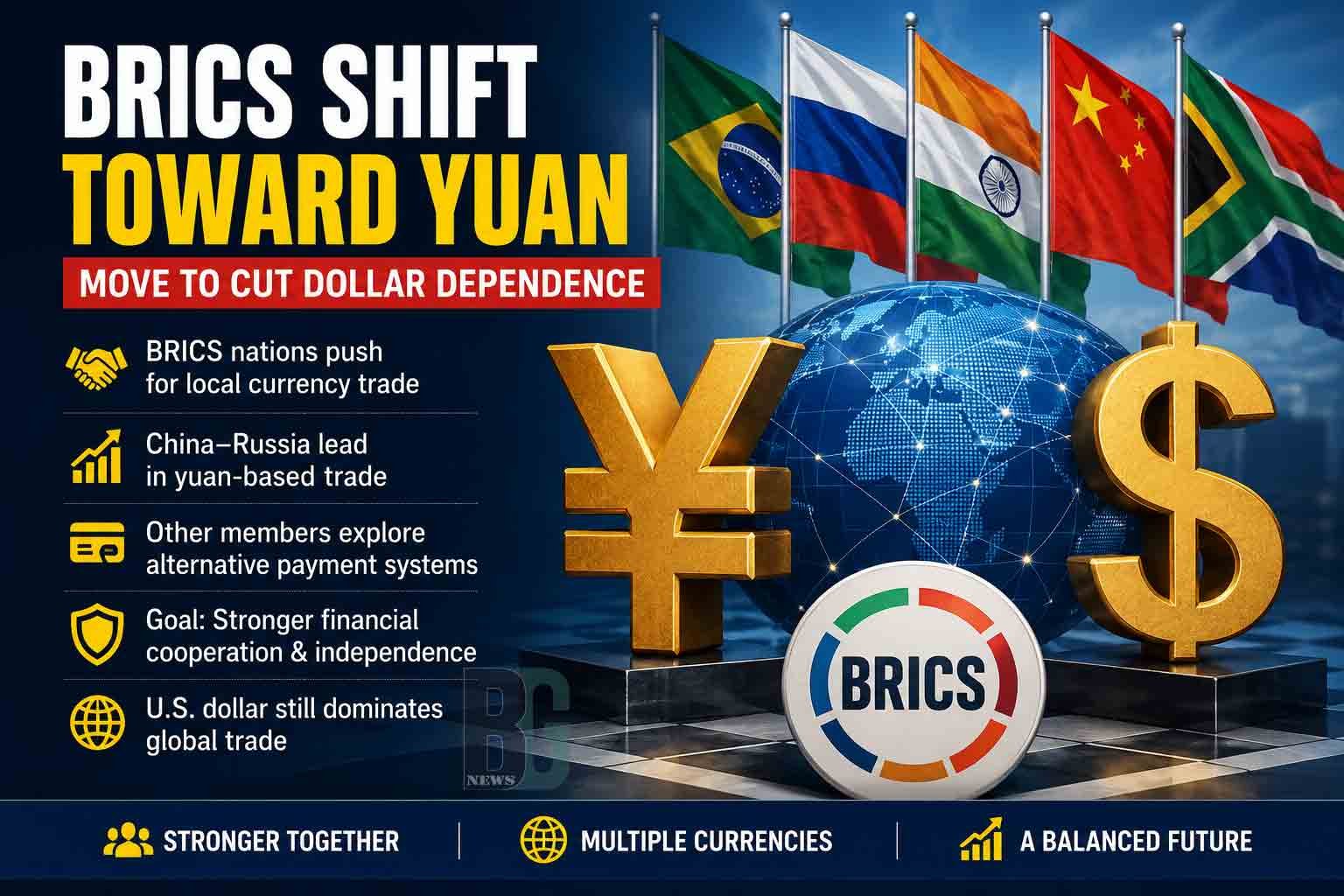 BRICS shift toward yuan dominance