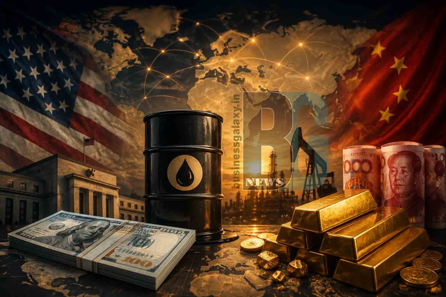 Global power oil, gold, and currency