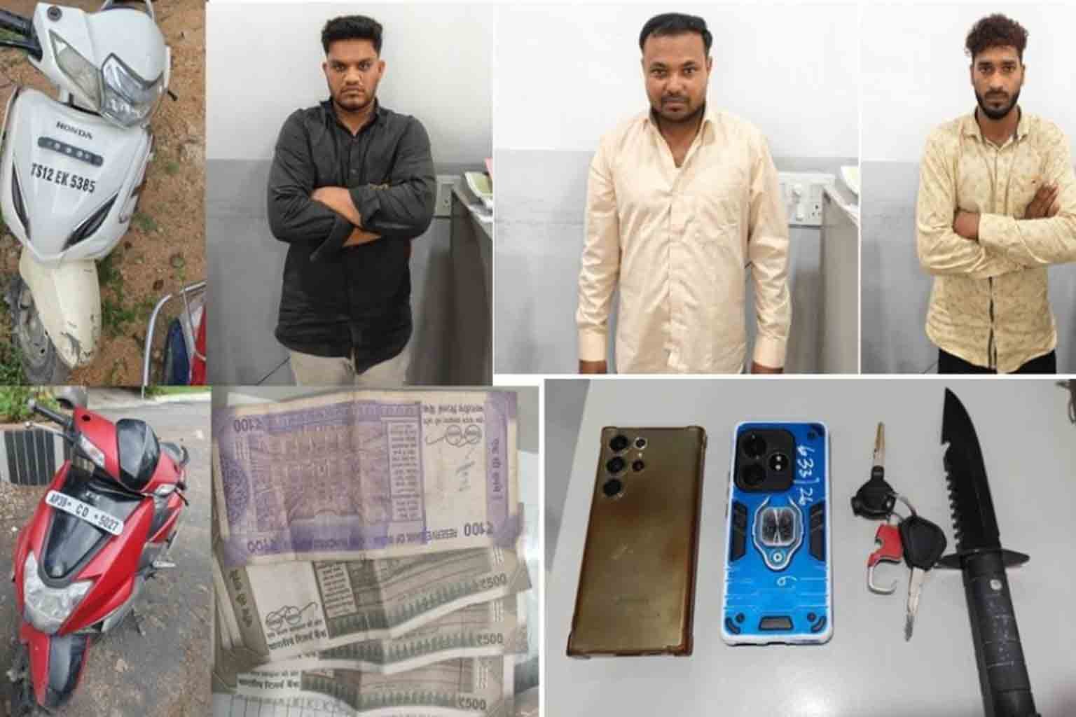 Three Arrested for Robbing in Vattepally