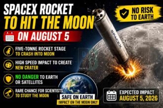 Five Tonne SpaceX Rocket to Hit the Moon on August 5