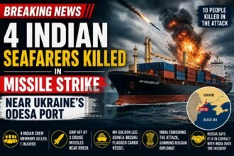 Four Indian Seafarers Killed in Missile Strike