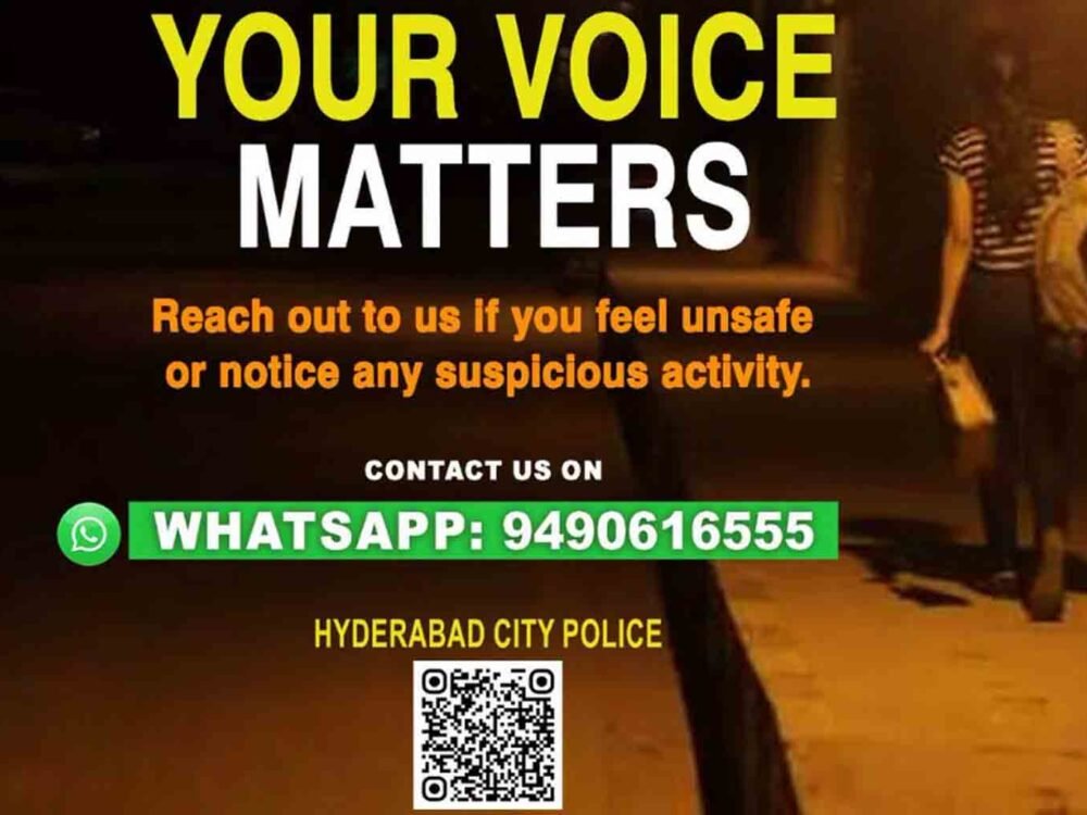 Hyderabad City Police personnel on patrol