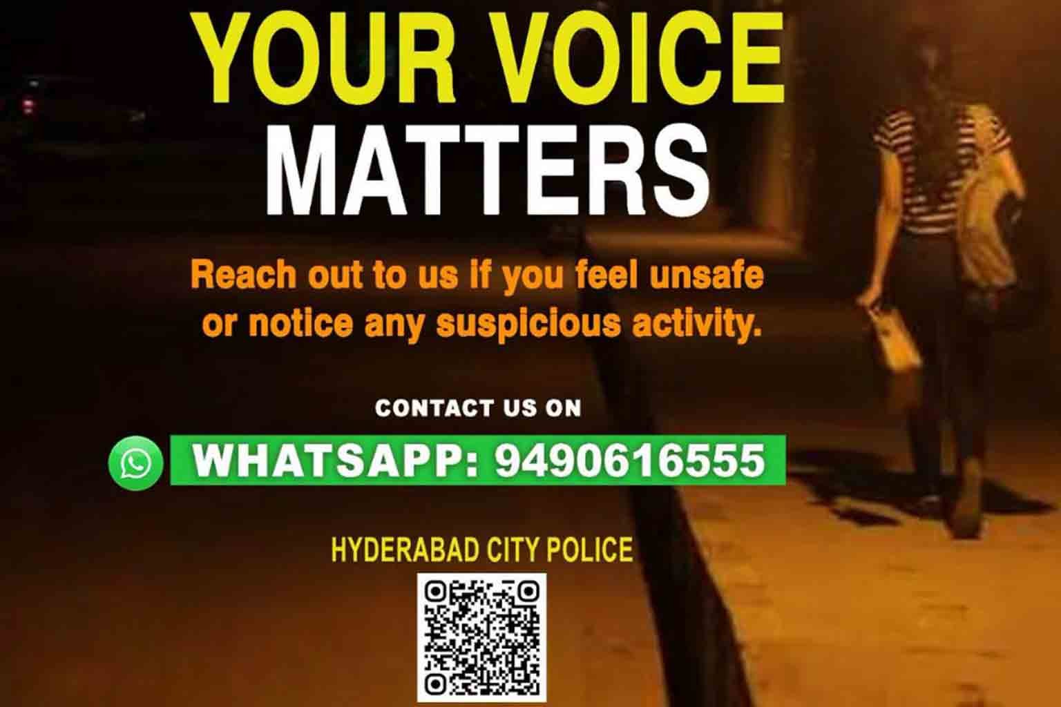 Hyderabad City Police personnel on patrol