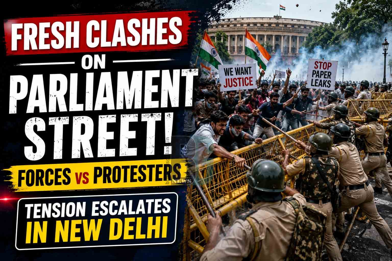 Tensions rise in New Delhi protests
