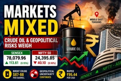 Indian Markets End Mixed as Crude Oil and Geopolitical Risks