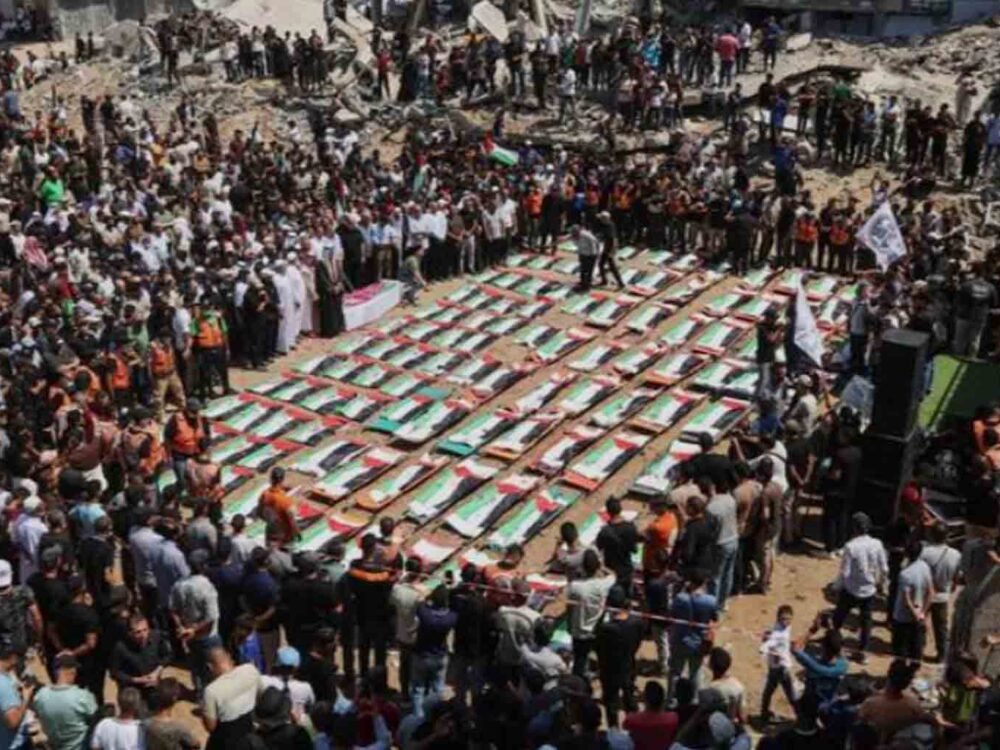 Mass Funeral in Gaza as 112 Victims