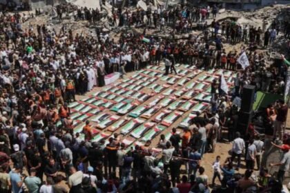 Mass Funeral in Gaza as 112 Victims
