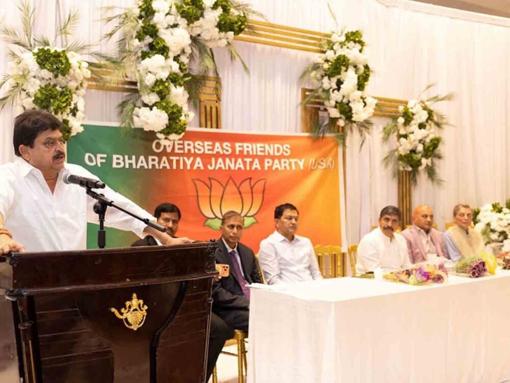 Telangana BJP State President N. Ramchander Rao Receives Grand Welcome in New Jersey