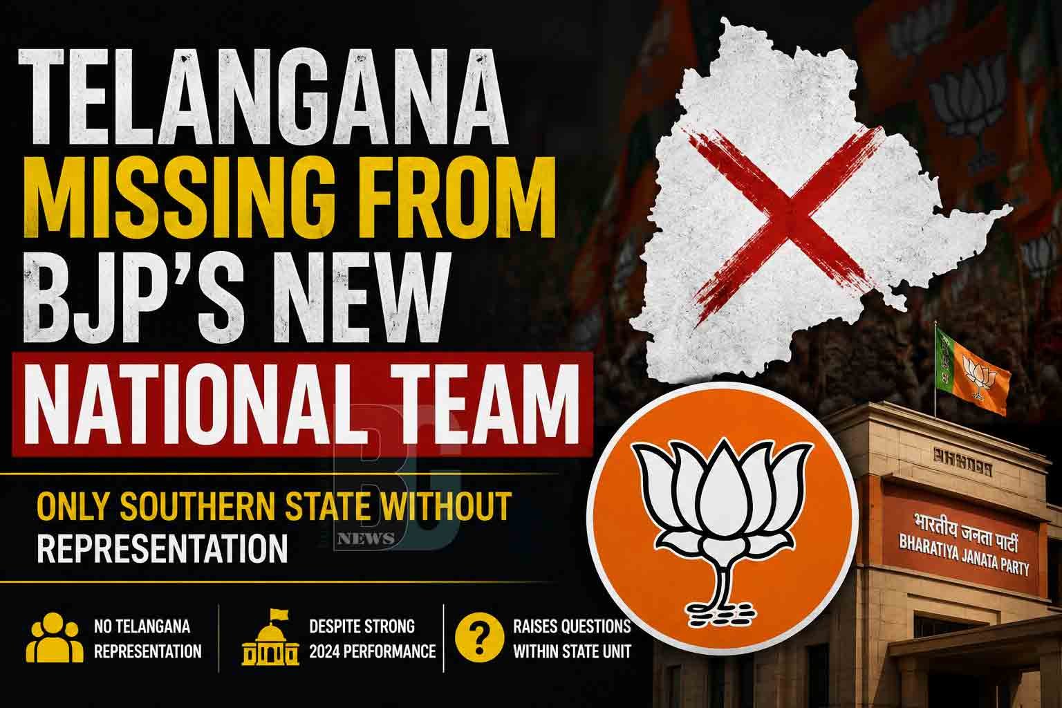 Telangana Missing From BJP’s New National Team