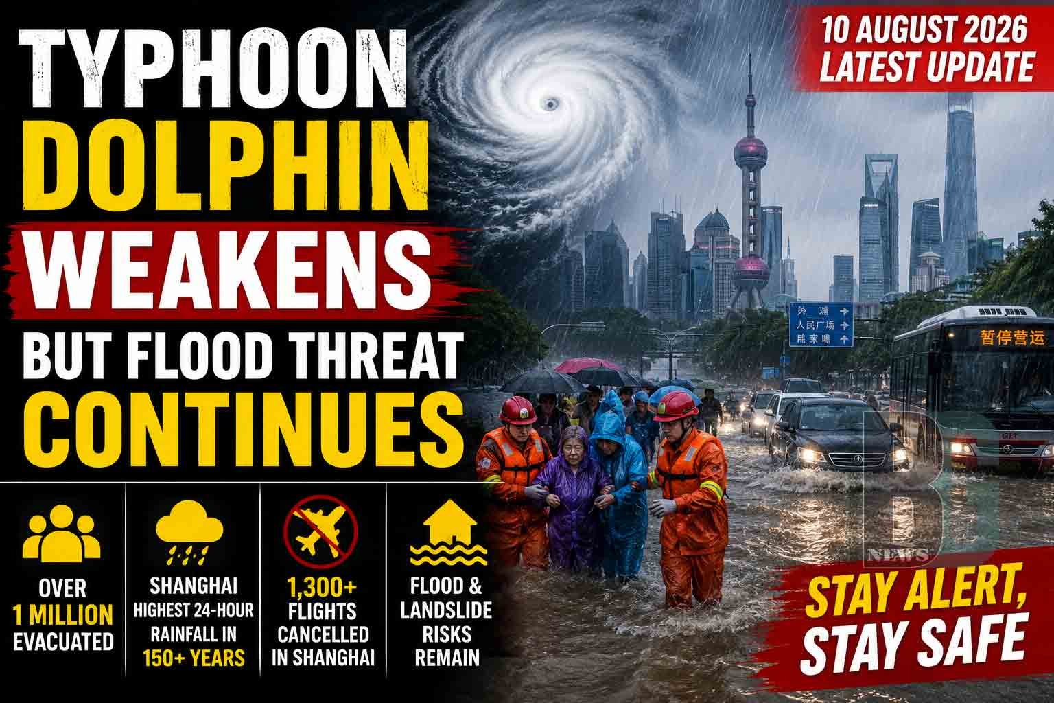 Typhoon Dolphin Flood Threat Continues