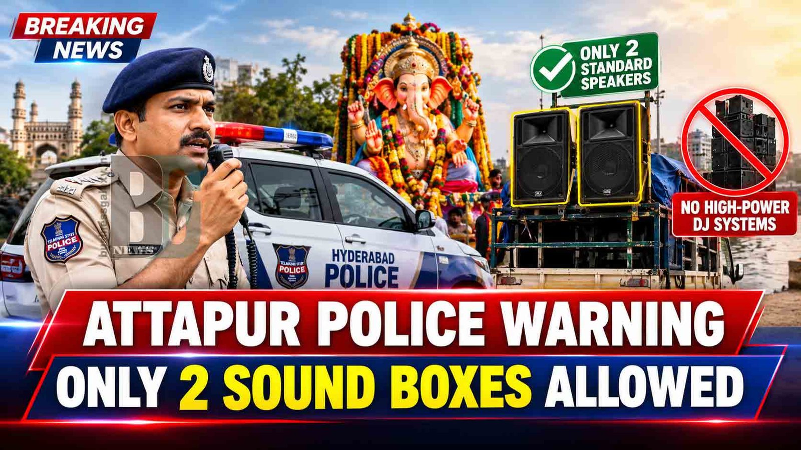 Attapur Police Issue Strict Directives to DJ Operators