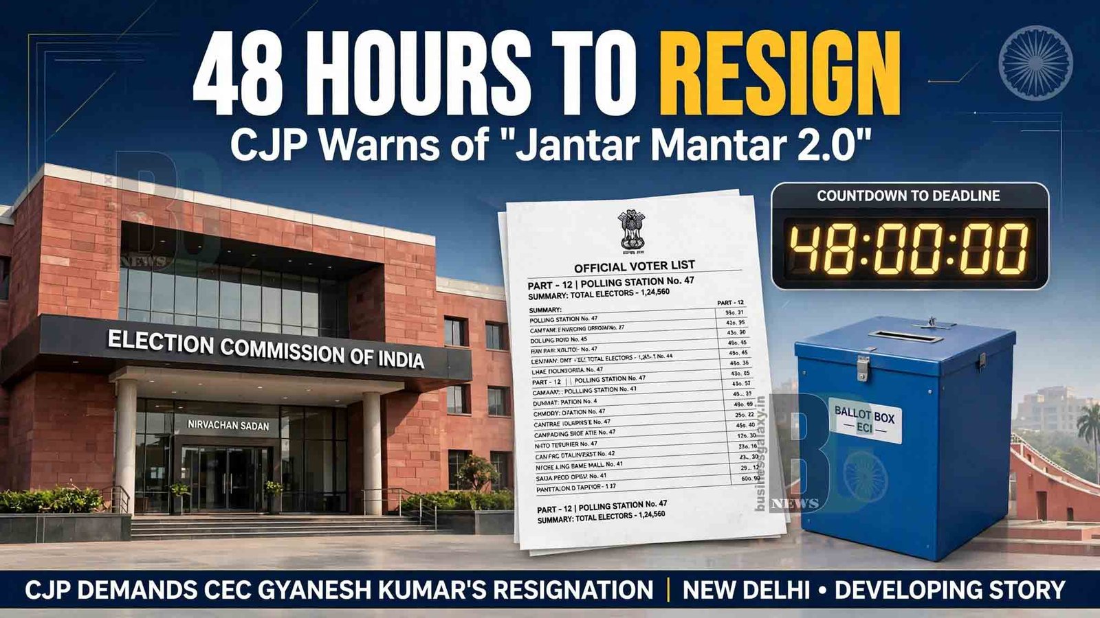 CJP Gives CEC Gyanesh Kumar 48 Hours to Resign