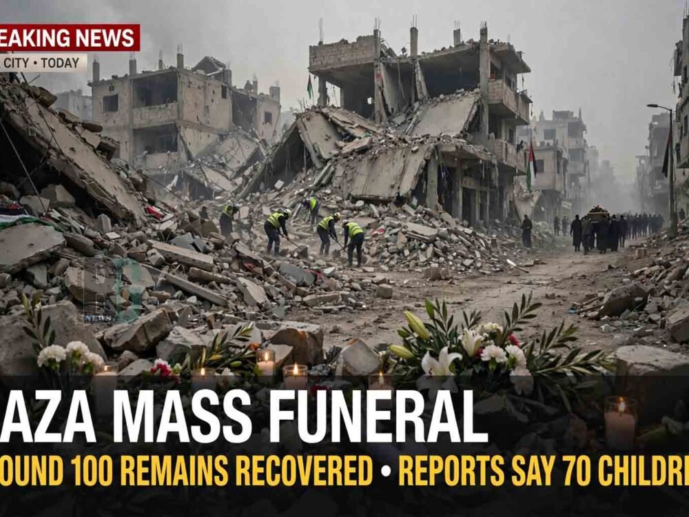 Gaza Holds Mass Funeral After Around 100