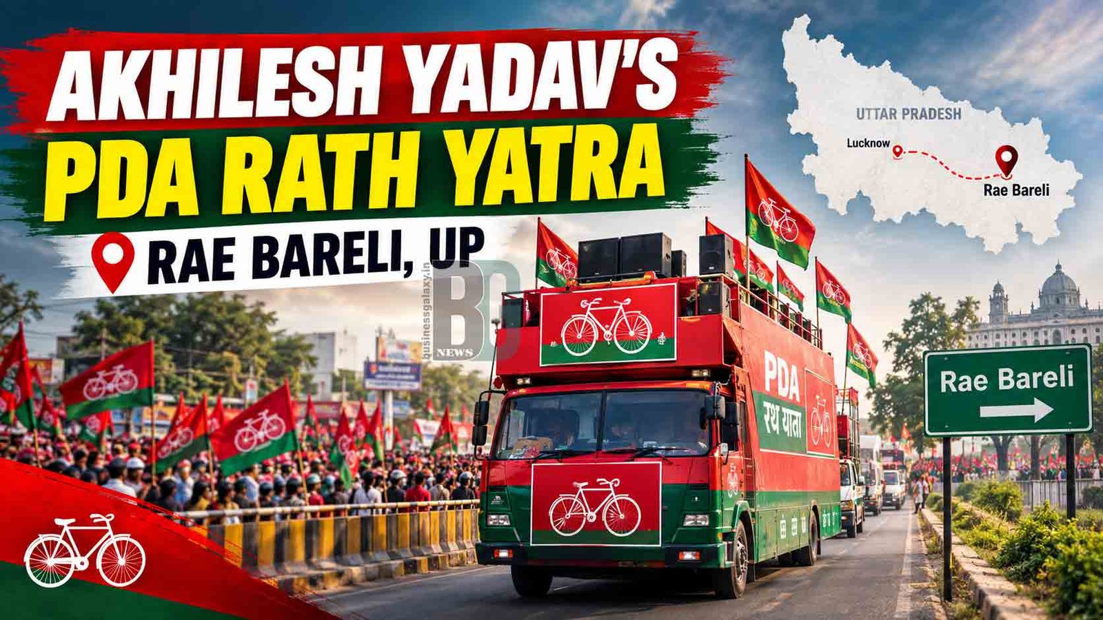 PDA Rath Yatra in Rae Bareli