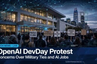 Protesters Gather Outside OpenAI