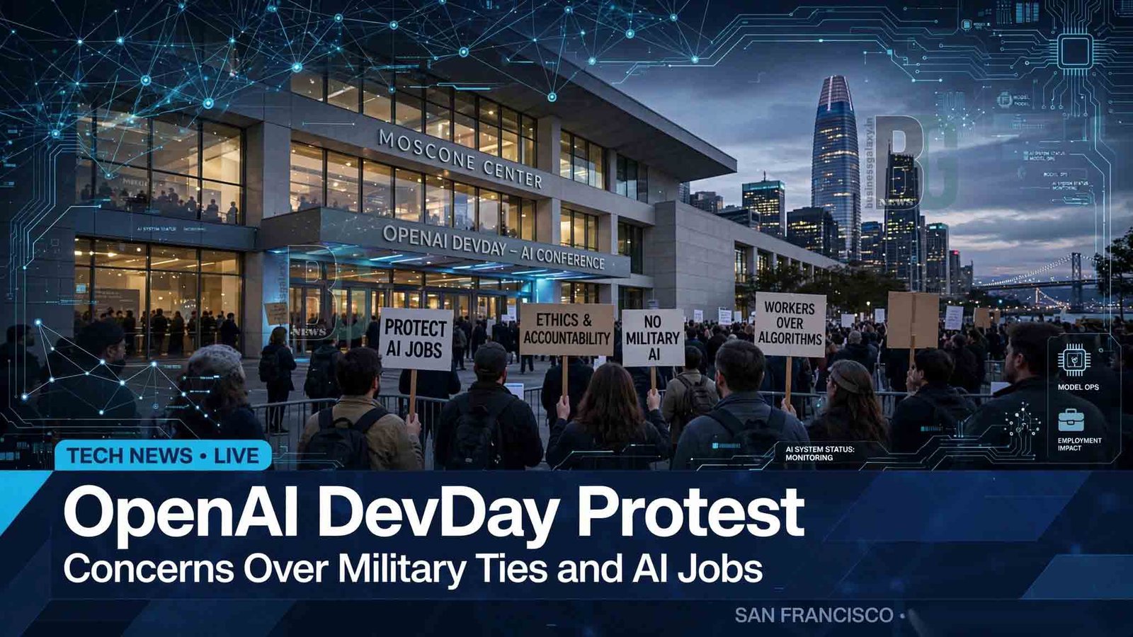 Protesters Gather Outside OpenAI