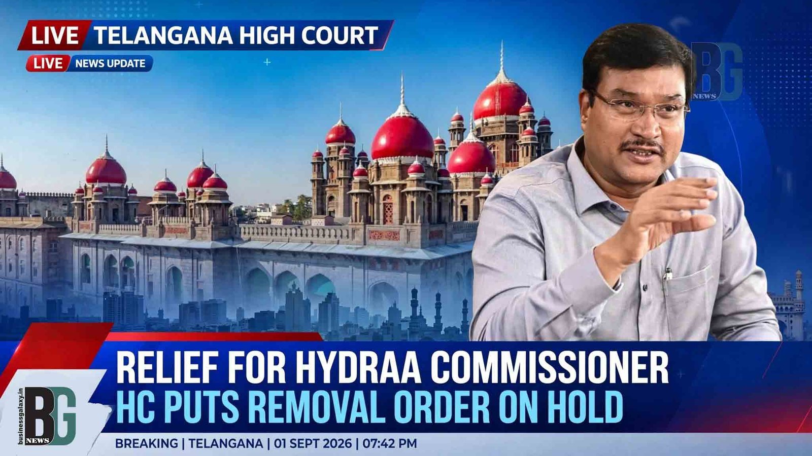 Relief for HYDRAA Commissioner