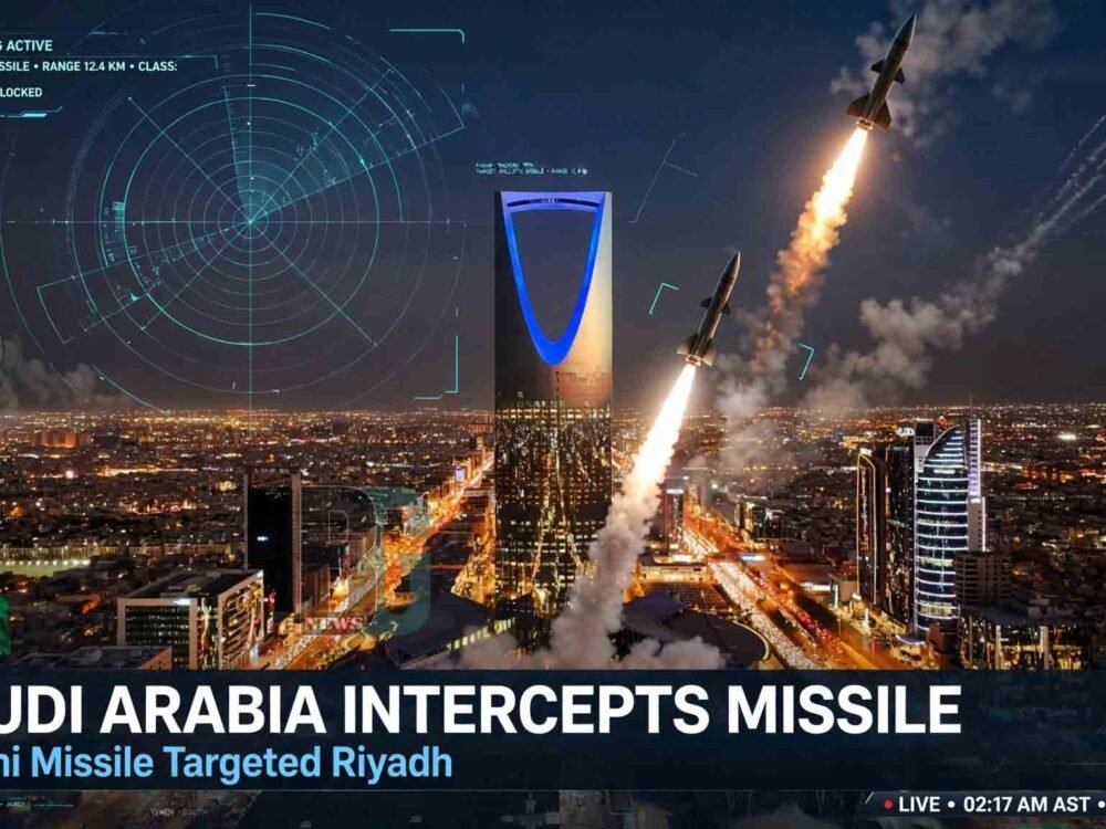 Saudi Arabia Intercepts Houthi Ballistic Missile
