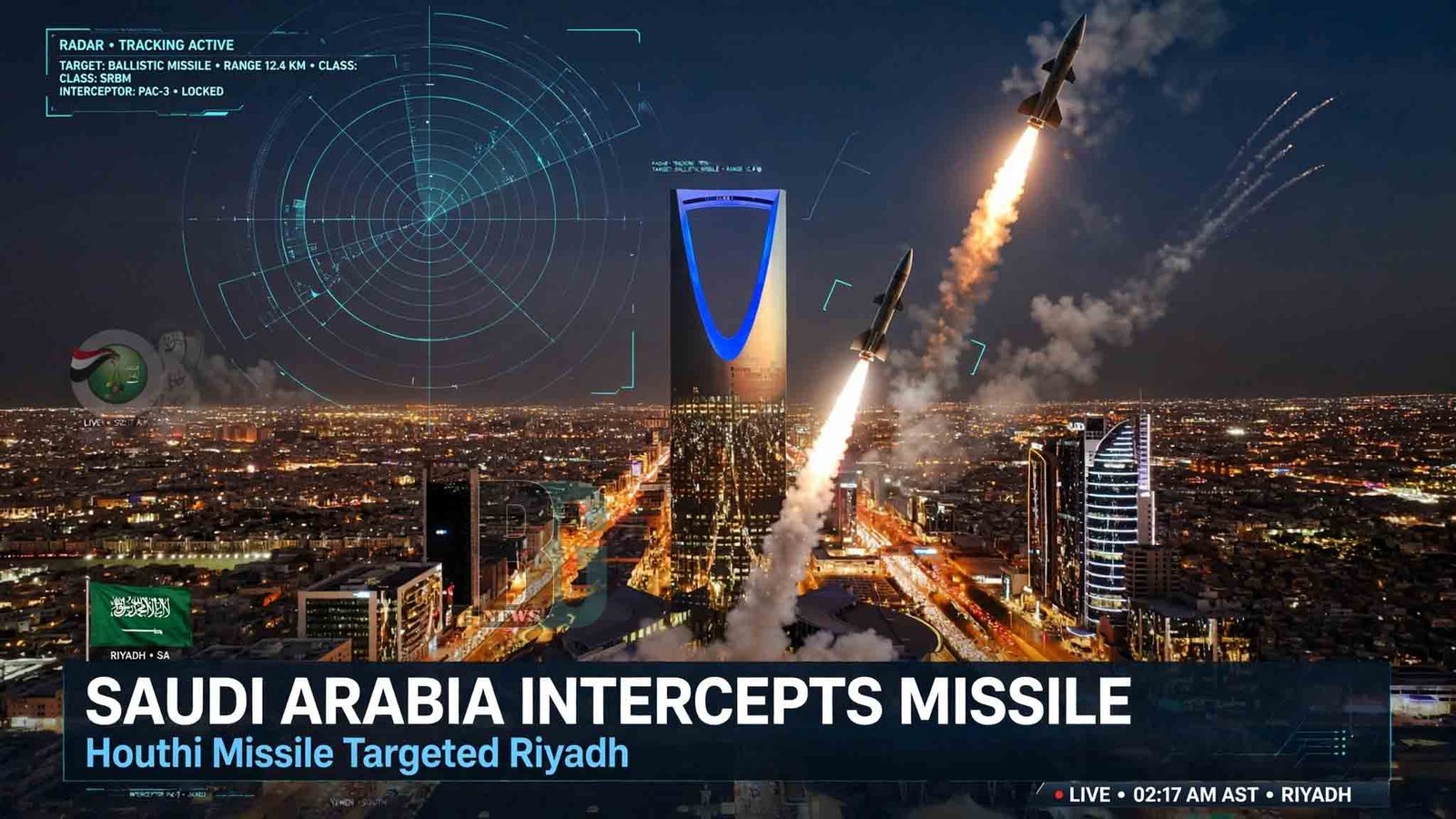 Saudi Arabia Intercepts Houthi Ballistic Missile