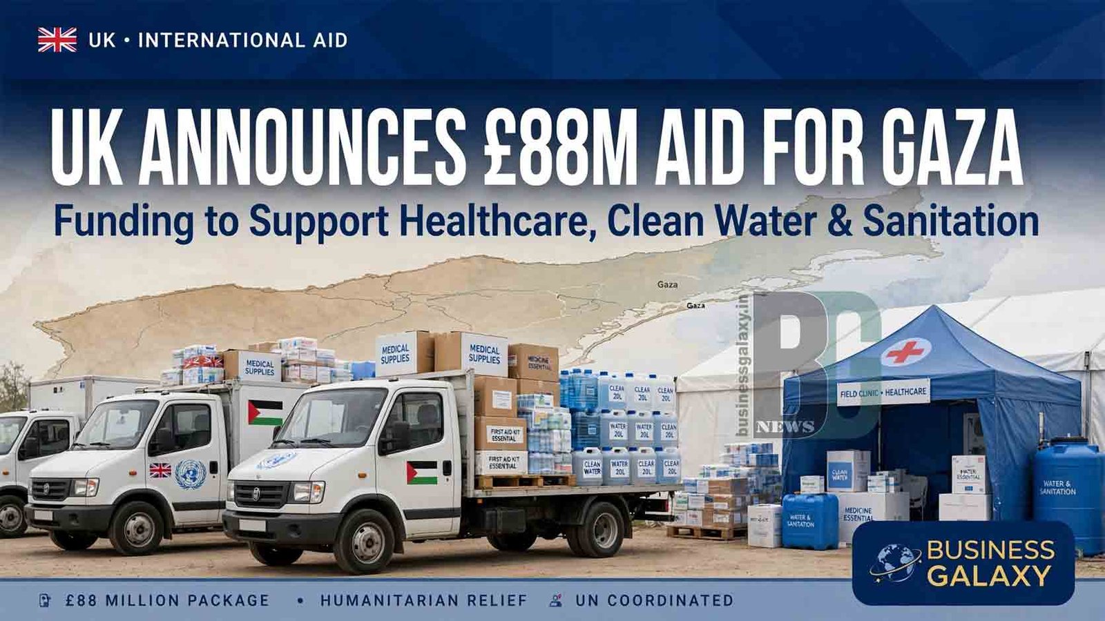 UK Announces £88 Million Aid Package for Gaza