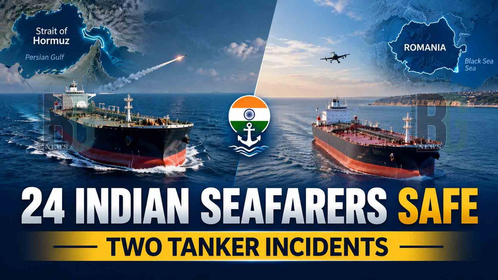 All 24 Indian seafarers reported safe