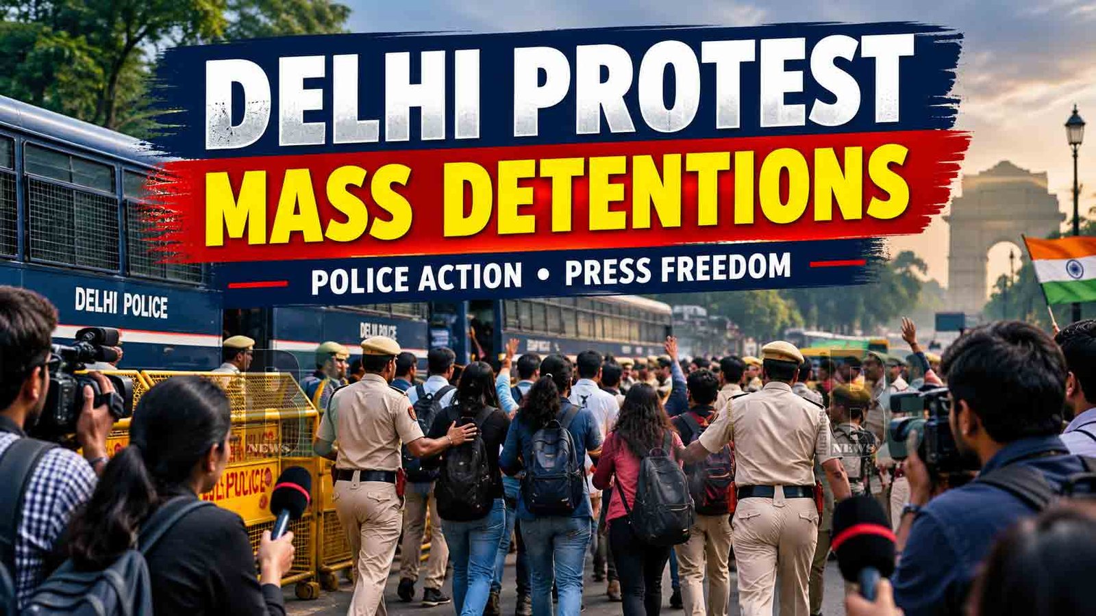 Delhi Protest Mass Detentions