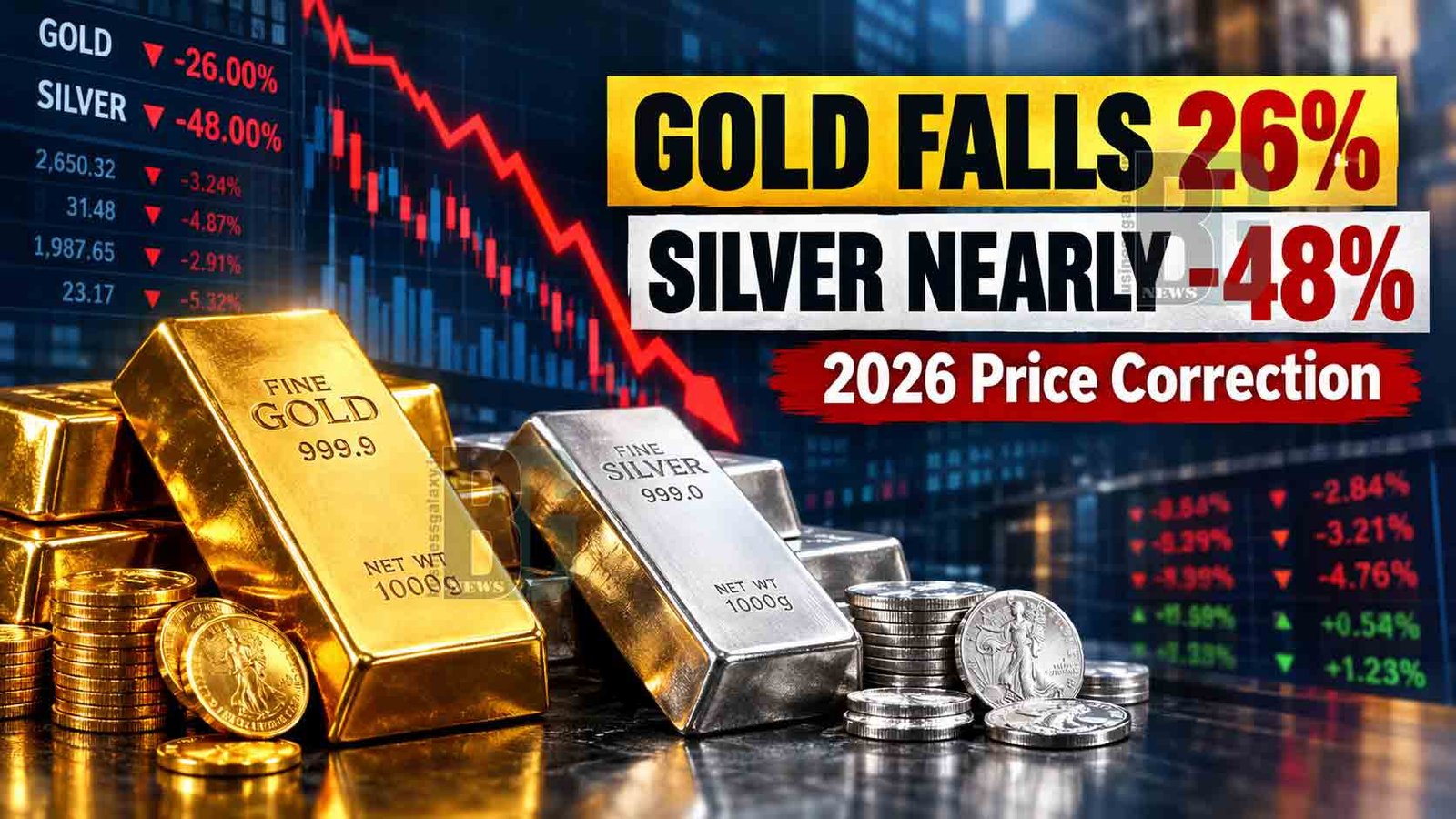 Gold Falls 26% From 2026