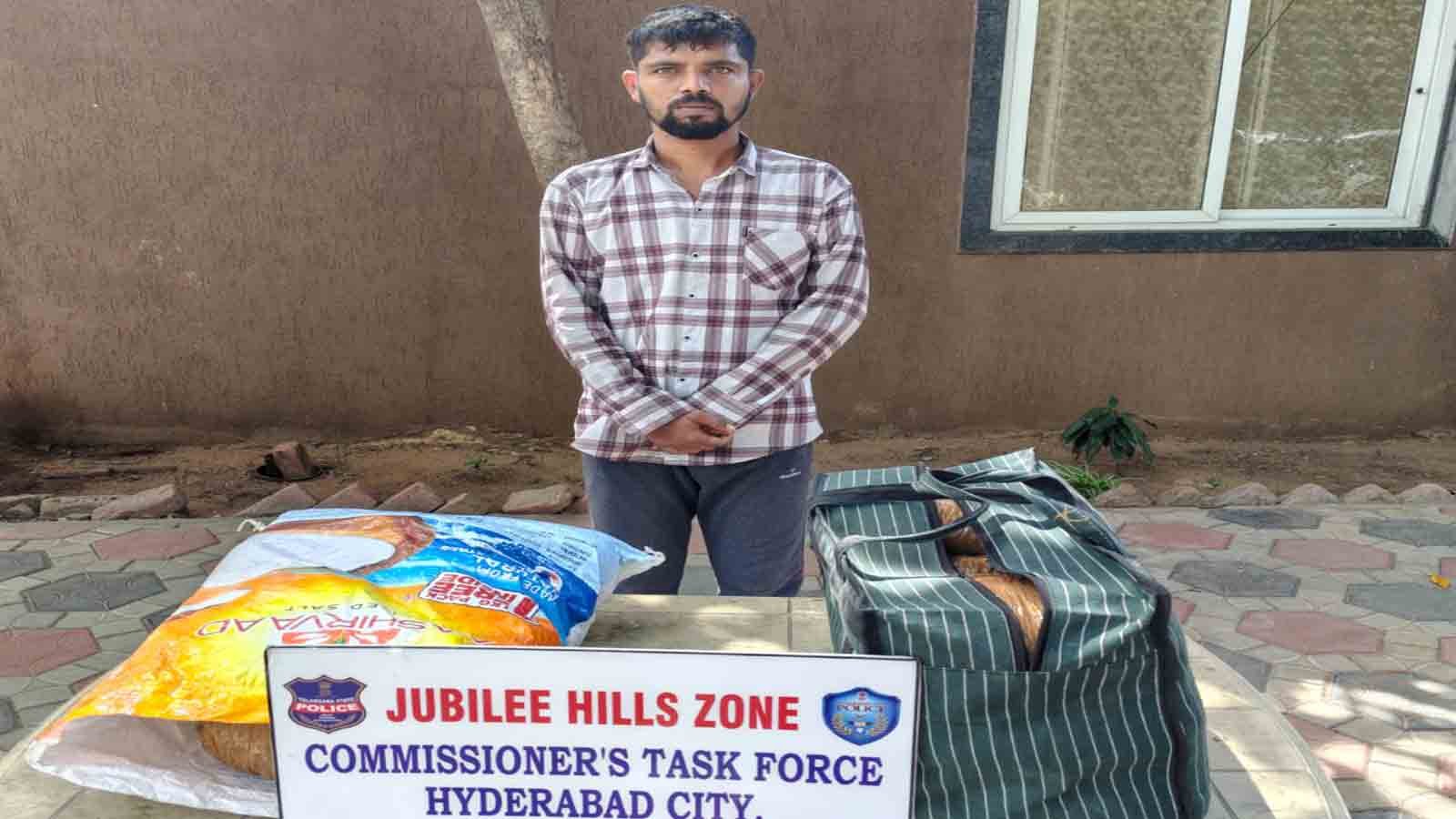 Hyderabad Police Seize 13 Kg of Ganja