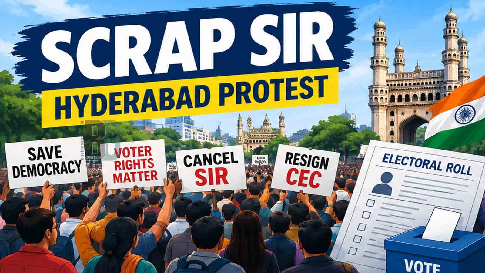 Hyderabad SIR Protest