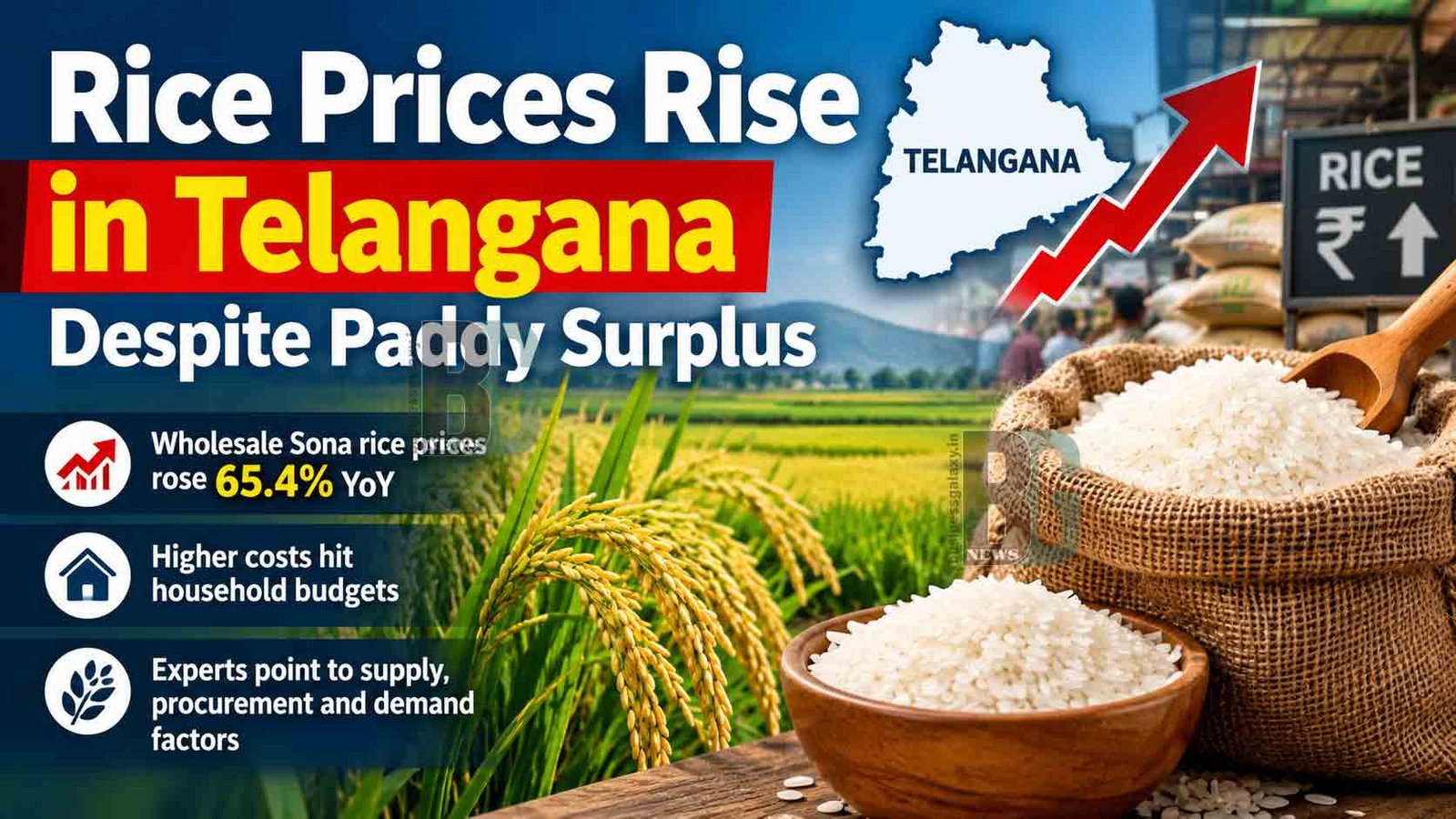 Rice prices are rising in Telangana